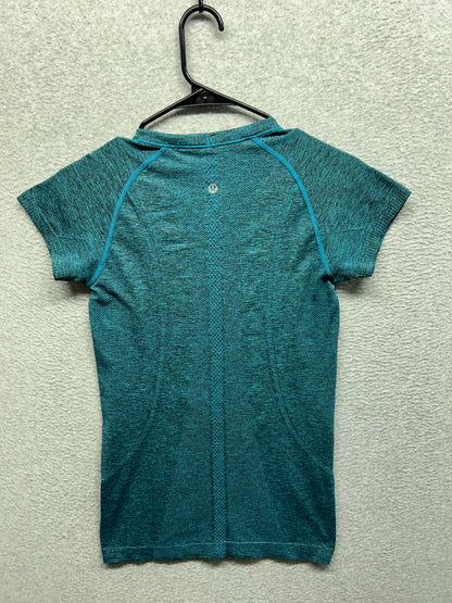 Lululemon Swiftly Tech Short Sleeve Crew Size 6 Heathered Peacock