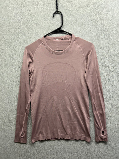 Lululemon Swiftly Tech Long Sleeve (Breeze) Relaxed Fit Size 8 Antique Bark