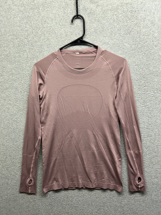 Lululemon Swiftly Tech Long Sleeve (Breeze) Relaxed Fit Size 8 Antique Bark