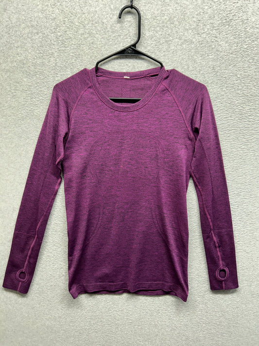 Lululemon Swiftly Tech Long Sleeve Crew Size 8 Heathered Regal Plum