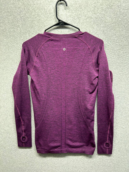 Lululemon Swiftly Tech Long Sleeve Crew Size 8 Heathered Regal Plum
