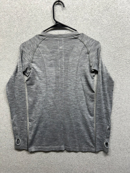 Lululemon Swiftly Tech Long Sleeve Crew Size 8 Heathered Slate Gray