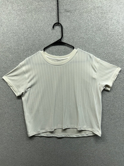 Lululemon Breeze By Short Sleeve Shirt Size 10 White
