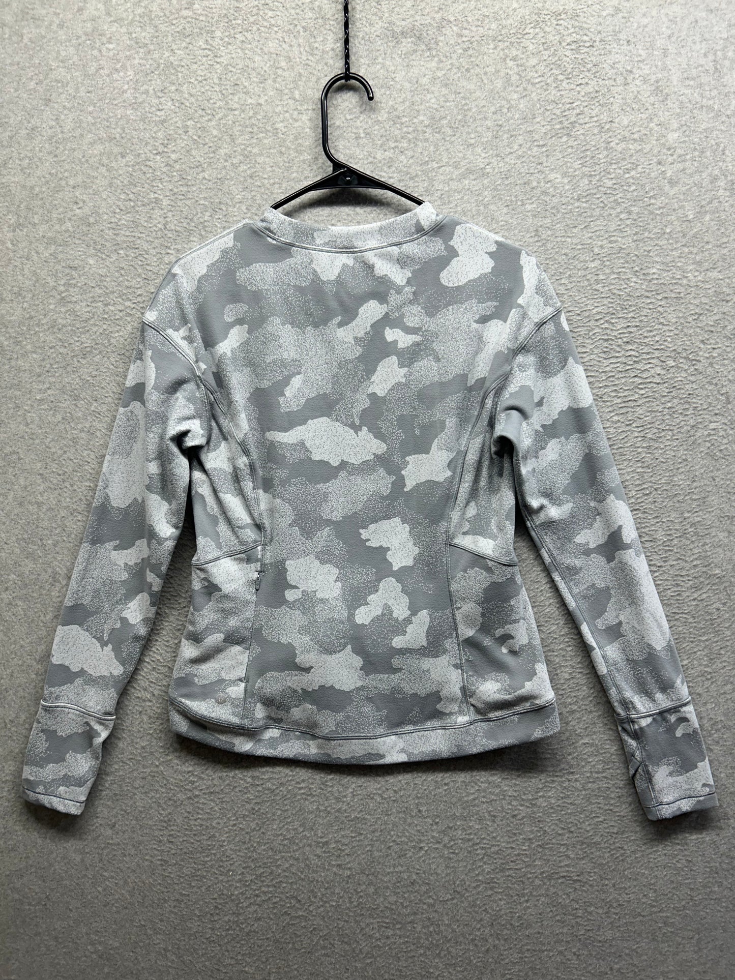 Lululemon Close to Crossing Long Sleeve Shirt Rulu Size 10 Heritage Speckle Camo Jacquard Rhino Grey Starlight