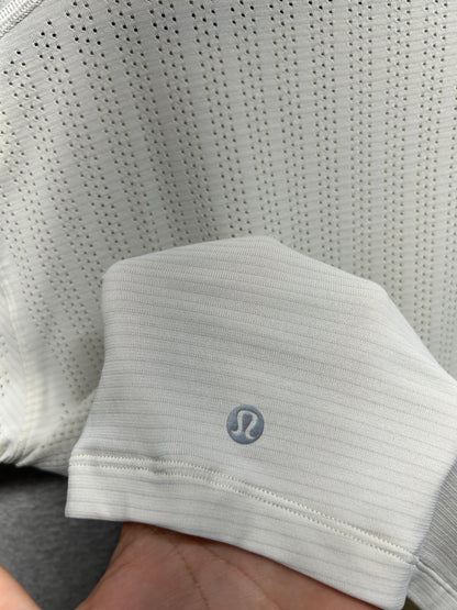 Lululemon Breeze By Short Sleeve Shirt Size 10 White