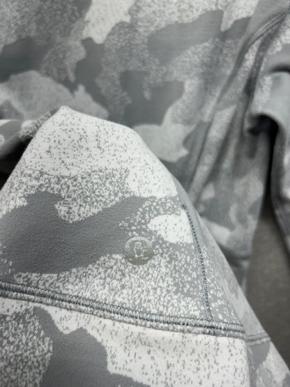 Lululemon Close to Crossing Long Sleeve Shirt Rulu Size 10 Heritage Speckle Camo Jacquard Rhino Grey Starlight