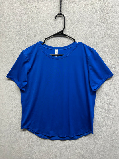 Lululemon High Neck Running and Training T-Shirt Size 10 Symphony Blue