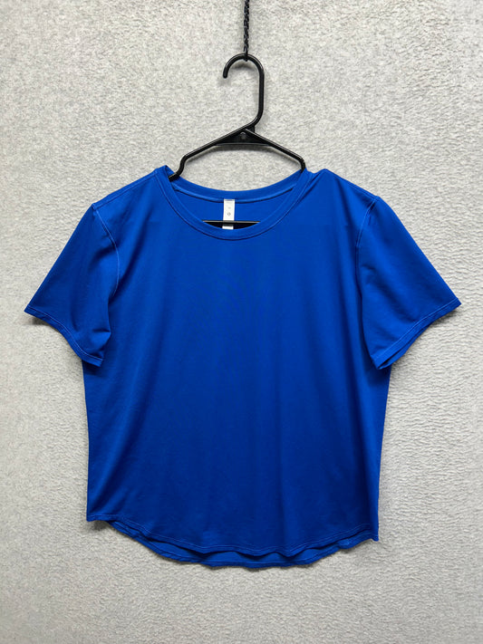Lululemon High Neck Running and Training T-Shirt Size 10 Symphony Blue