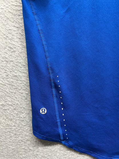 Lululemon High Neck Running and Training T-Shirt Size 10 Symphony Blue