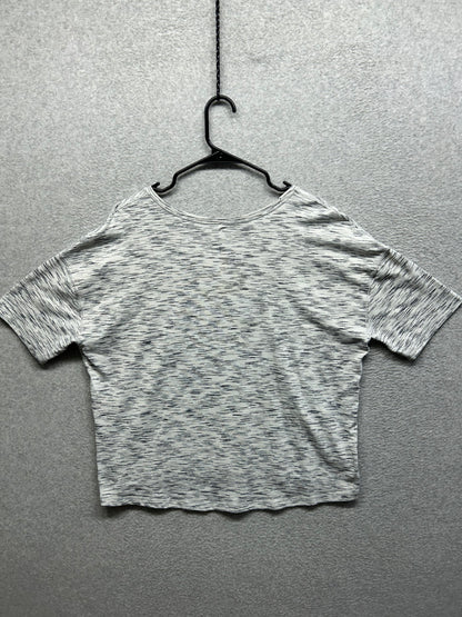 Lululemon Run It Out Tee Size 12 Tiger Space Dye Black White