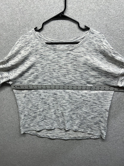 Lululemon Run It Out Tee Size 12 Tiger Space Dye Black White