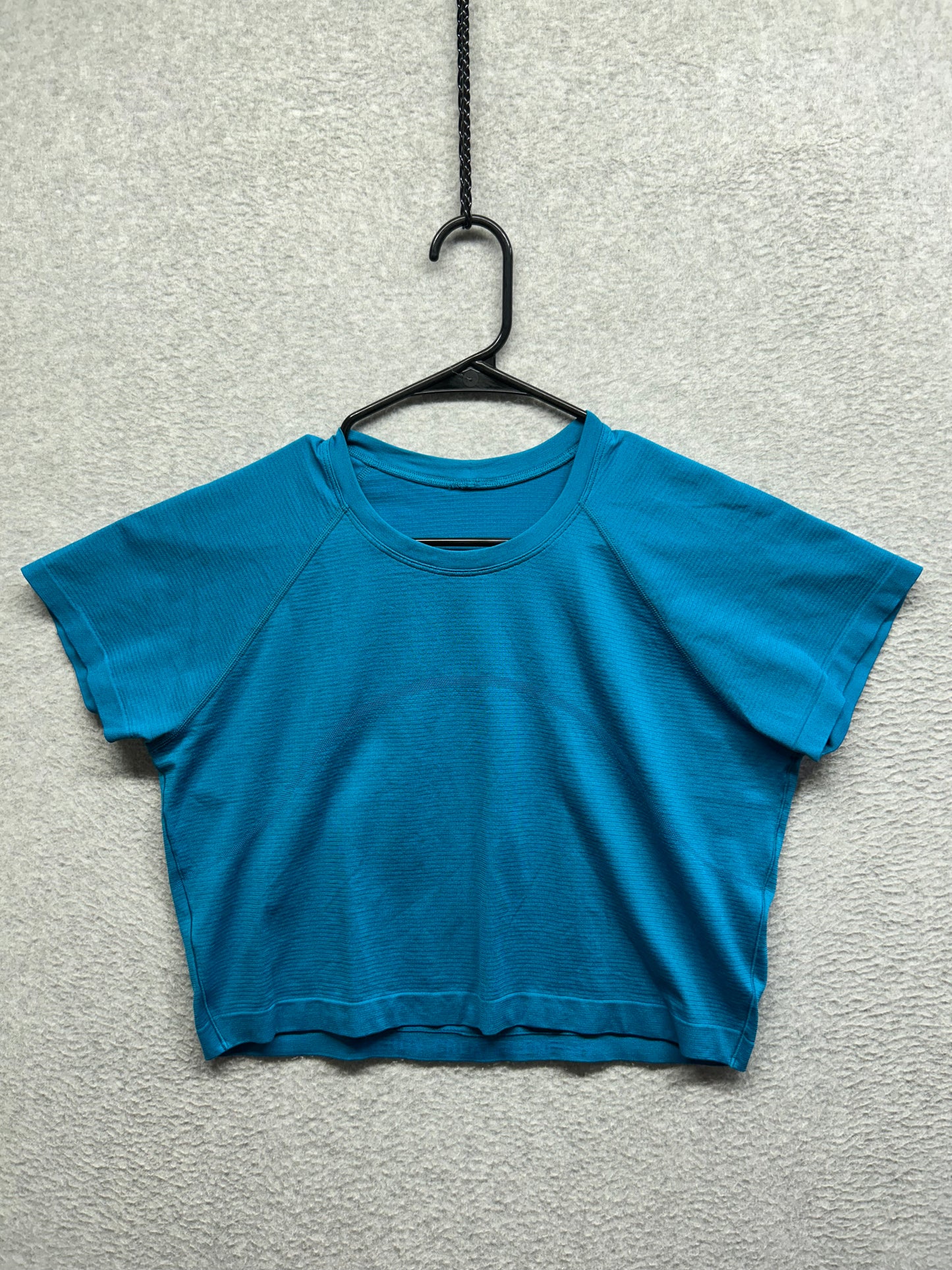 Lululemon Swiftly Tech Cropped Short-Sleeve Shirt 2.0 Size 14 Blue
