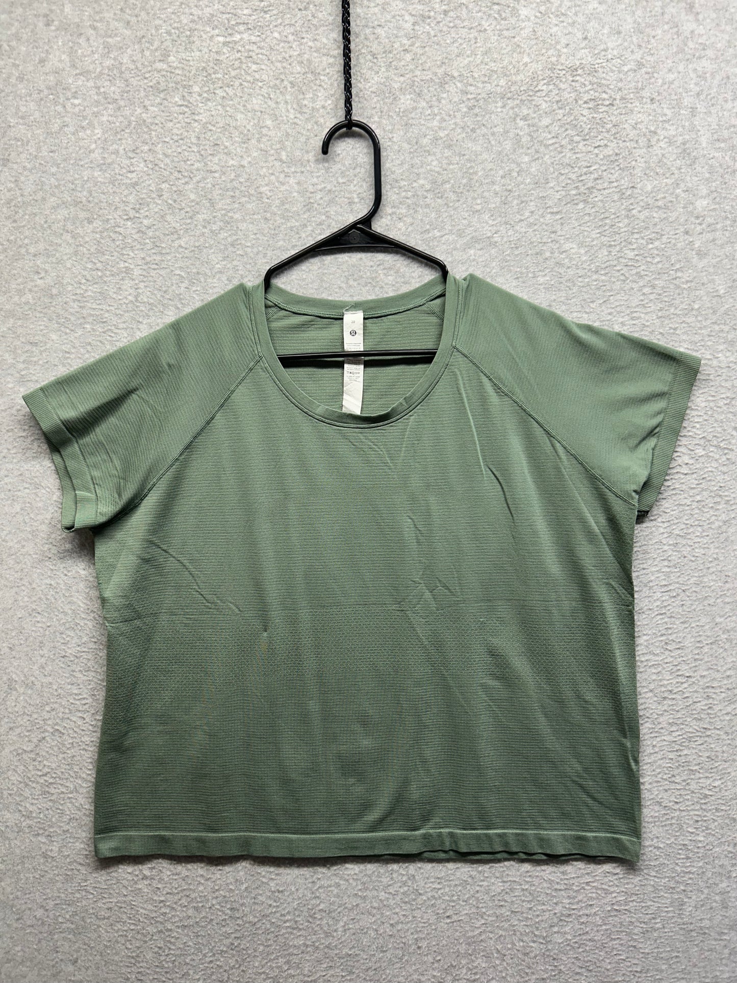 Lululemon Swiftly Tech Short-Sleeve Shirt 2.0 Waist Length Size 20 Crater Blue | Green