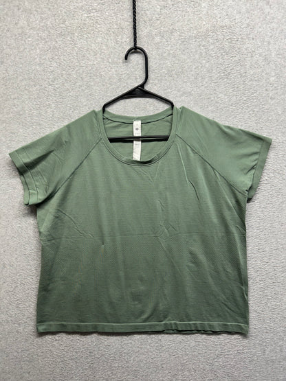 Lululemon Swiftly Tech Short-Sleeve Shirt 2.0 Waist Length Size 20 Crater Blue | Green