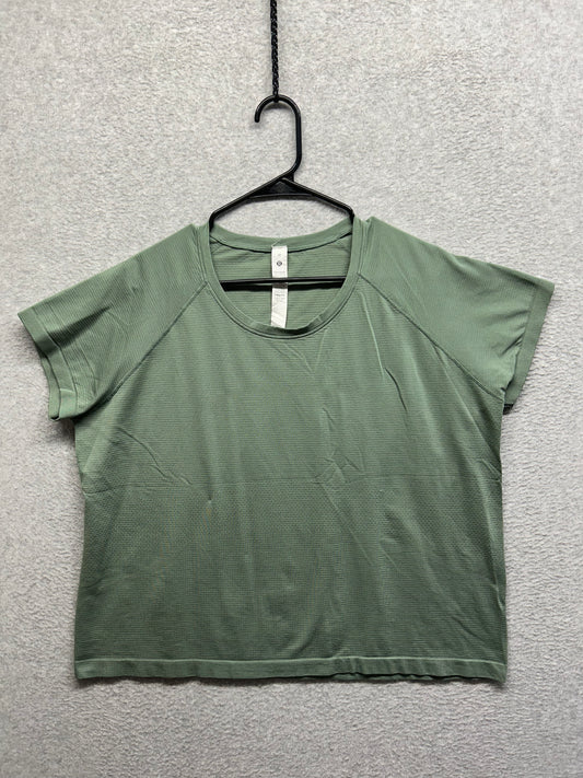 Lululemon Swiftly Tech Short-Sleeve Shirt 2.0 Waist Length Size 20 Crater Blue | Green