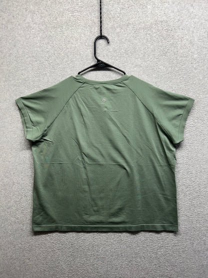 Lululemon Swiftly Tech Short-Sleeve Shirt 2.0 Waist Length Size 20 Crater Blue | Green