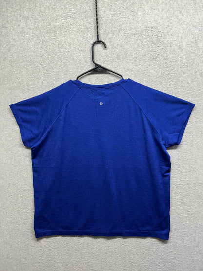 Lululemon Swiftly Tech Short-Sleeve Shirt 2.0 Hip Length Size 20 Cerulean Blue