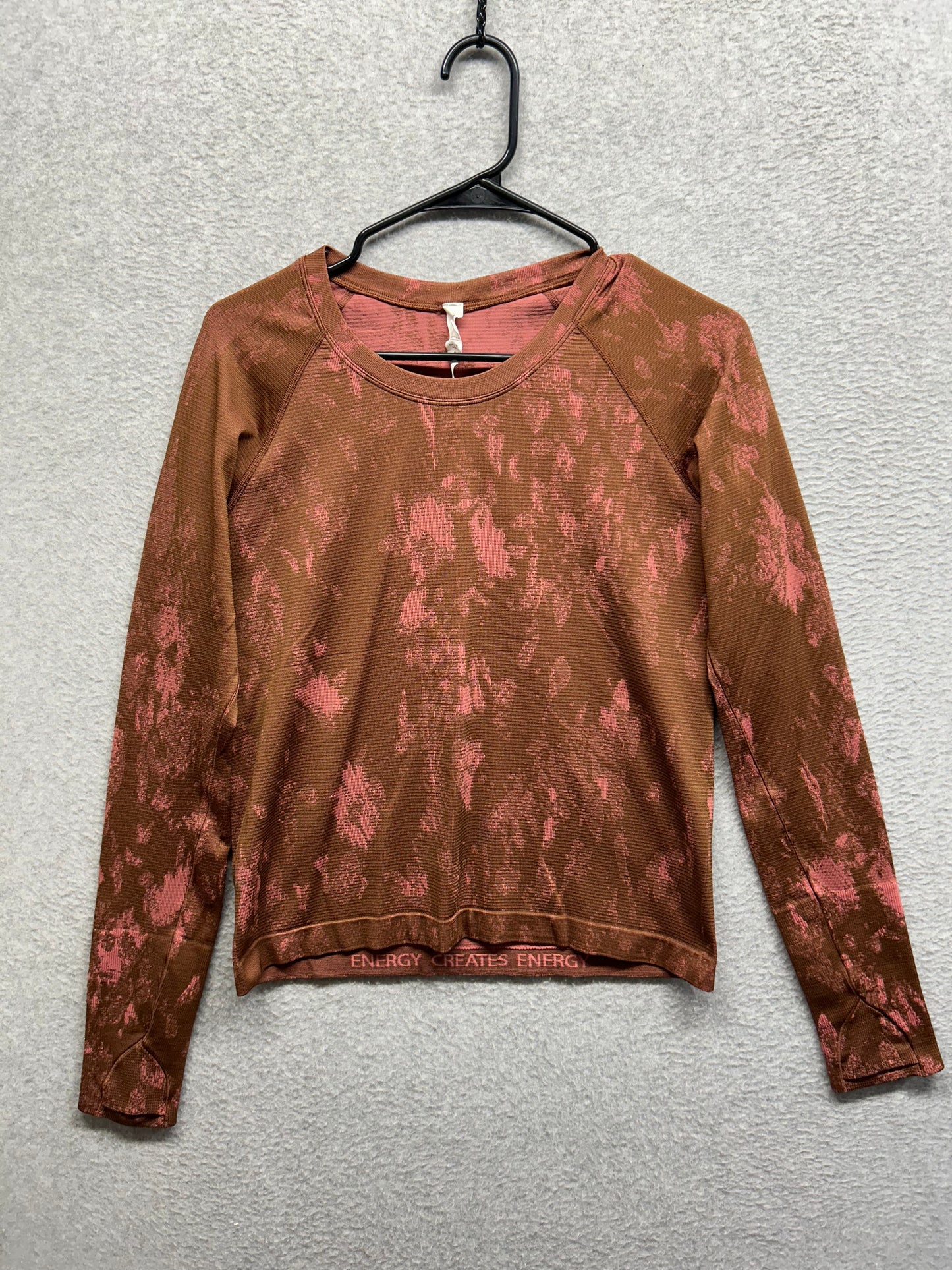 Lululemon Swiftly Tech Long Sleeve Shirt 2.0 Race Length Size 10 Shadow Bloom Roasted Brown | Brier Rose