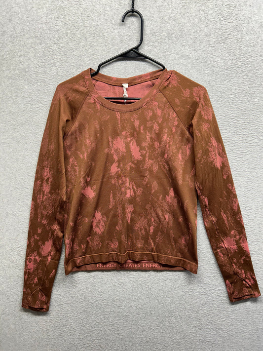 Lululemon Swiftly Tech Long Sleeve Shirt 2.0 Race Length Size 10 Shadow Bloom Roasted Brown | Brier Rose