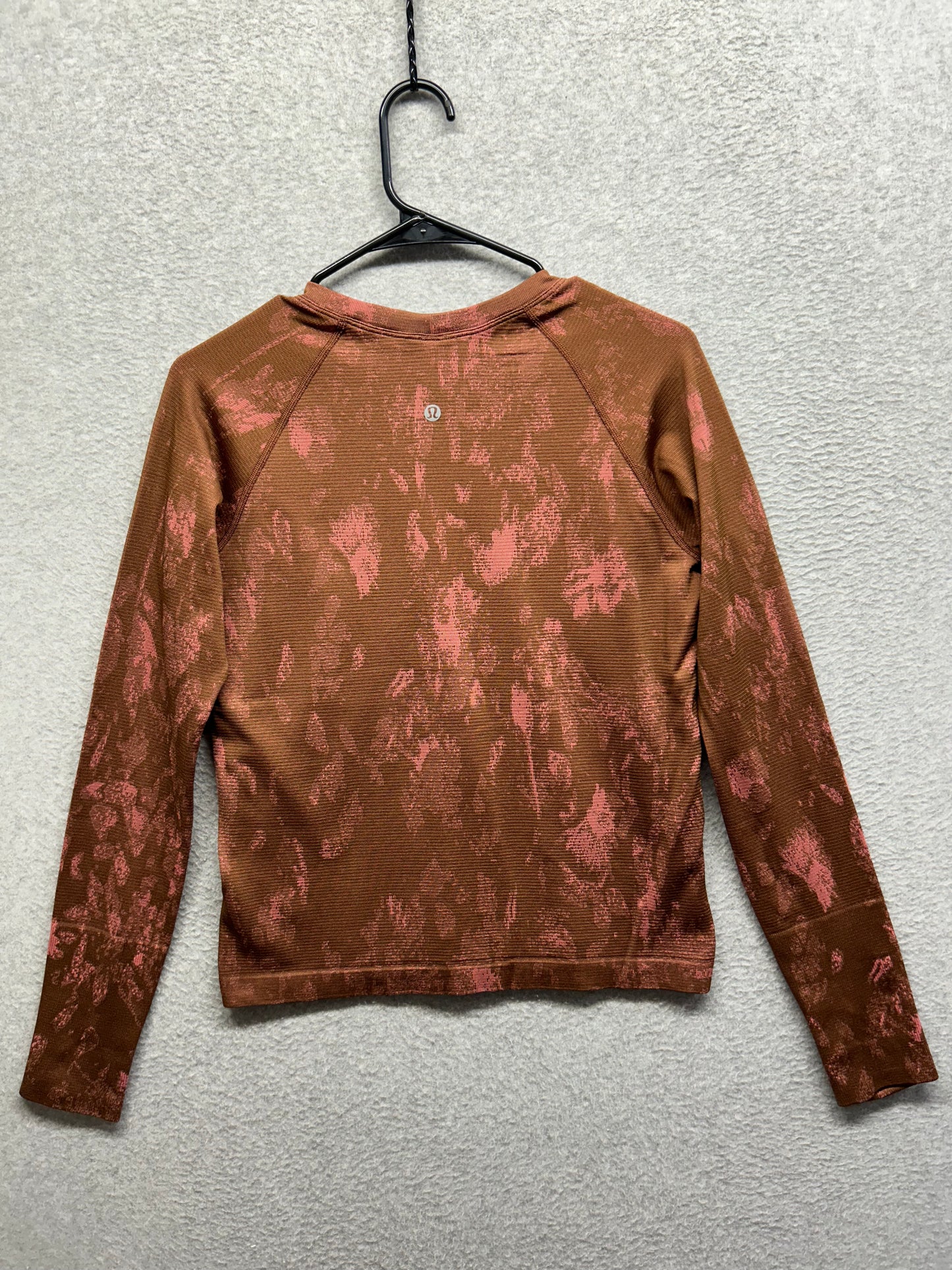 Lululemon Swiftly Tech Long Sleeve Shirt 2.0 Race Length Size 10 Shadow Bloom Roasted Brown | Brier Rose