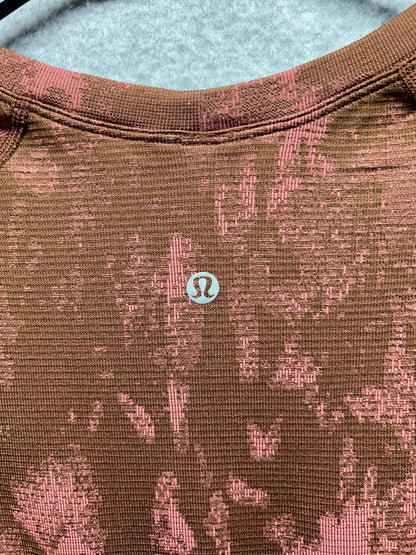 Lululemon Swiftly Tech Long Sleeve Shirt 2.0 Race Length Size 10 Shadow Bloom Roasted Brown | Brier Rose