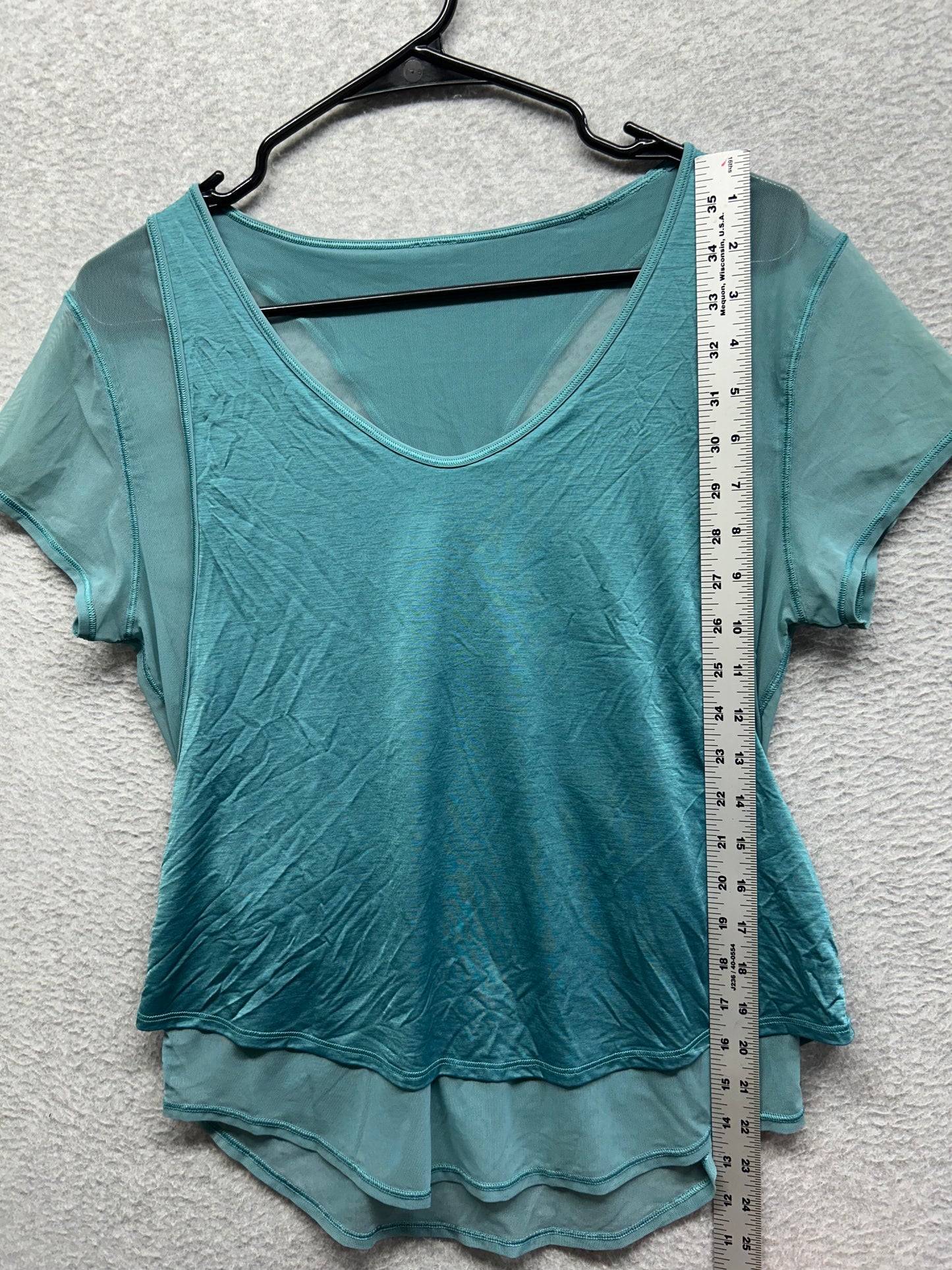 Lululemon Set The Course Short Sleeve Size 6 Pacific Breeze