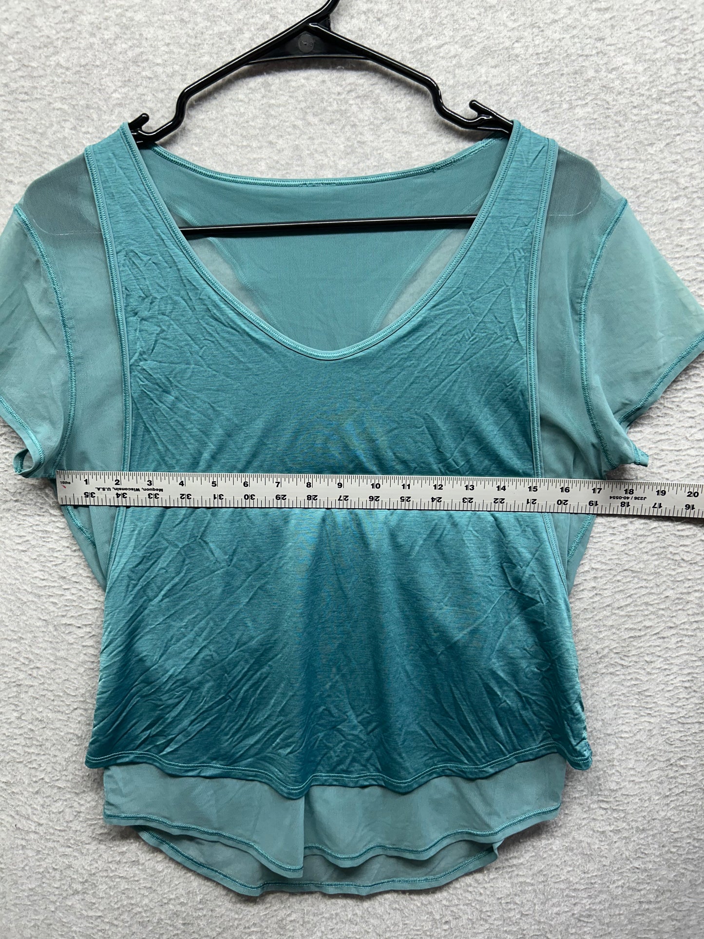 Lululemon Set The Course Short Sleeve Size 6 Pacific Breeze