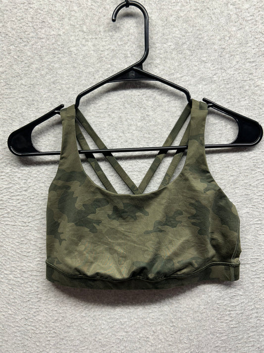 Lululemon Energy Bra Size 8 Savasana Camo 20cm Fatigue Green