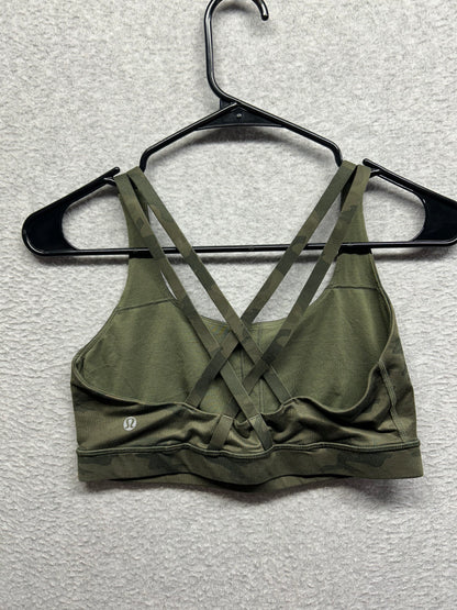 Lululemon Energy Bra Size 8 Savasana Camo 20cm Fatigue Green