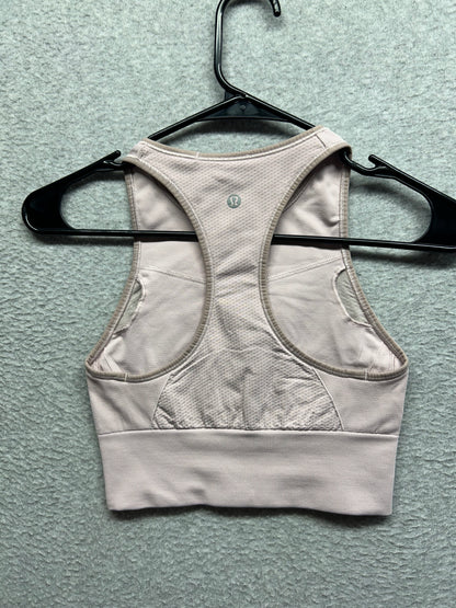 Lululemon Ebb to Train Bra Size 4 Porcelain Pink