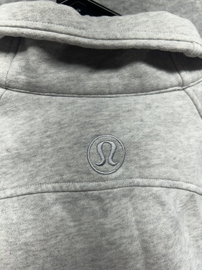 FLAWED Lululemon Scuba Oversized Funnel Neck Half Zip Size XS/S Heathered Core Ultra Light Grey