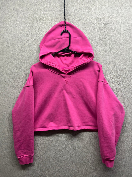 FLAWED Lululemon All Yours Cropped Hoodie Size 20 Sonic Pink