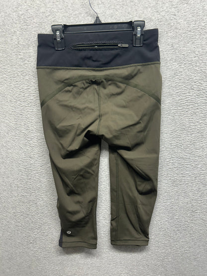Lululemon Smooth Stride Crop Size 4 Dark Olive