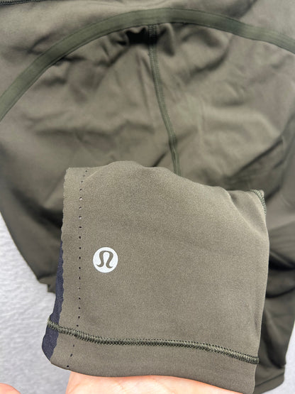 Lululemon Smooth Stride Crop Size 4 Dark Olive
