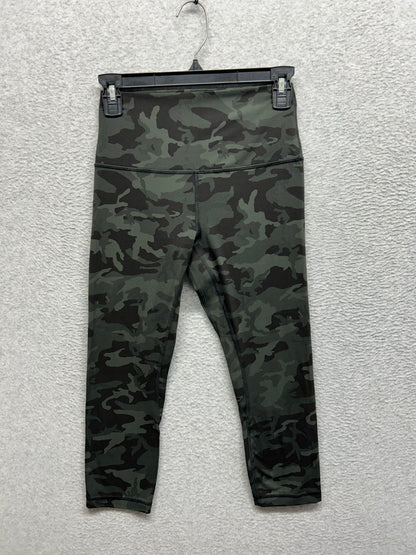 Lululemon Align Crop 21" Size 6 Incognito Camo Multi Gator Green