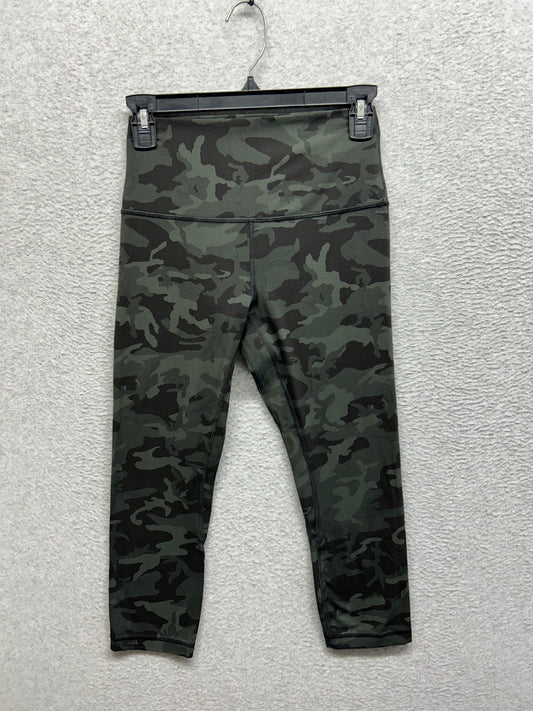 Lululemon Align Crop 21" Size 6 Incognito Camo Multi Gator Green