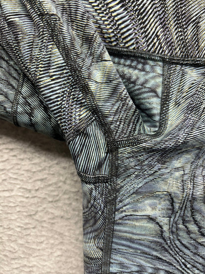 Lululemon Fast and Free High Rise Crop 23" Size 6 Dimensional Icing Blue Multi
