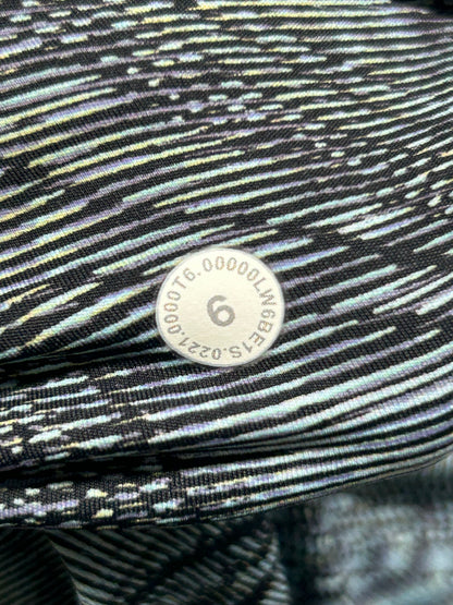 Lululemon Fast and Free High Rise Crop 23" Size 6 Dimensional Icing Blue Multi