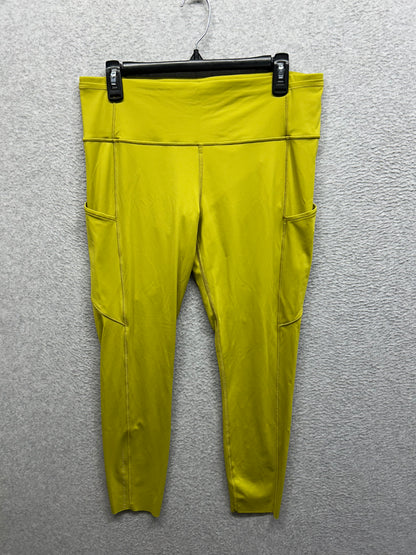 Lululemon Fast and Free Tight II 25" Size 12 Golden Lime