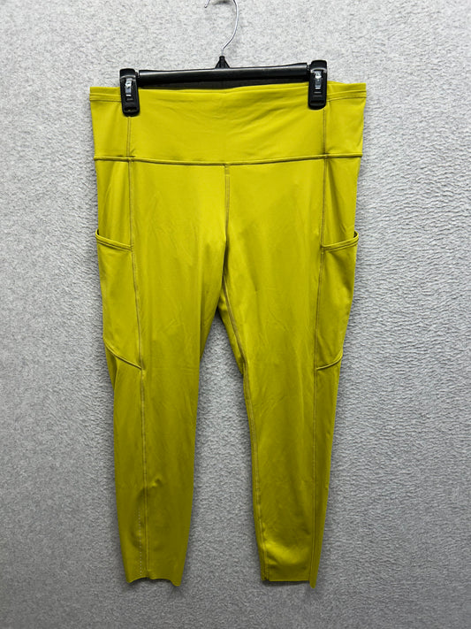 Lululemon Fast and Free Tight II 25" Size 12 Golden Lime