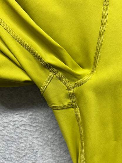 Lululemon Fast and Free Tight II 25" Size 12 Golden Lime
