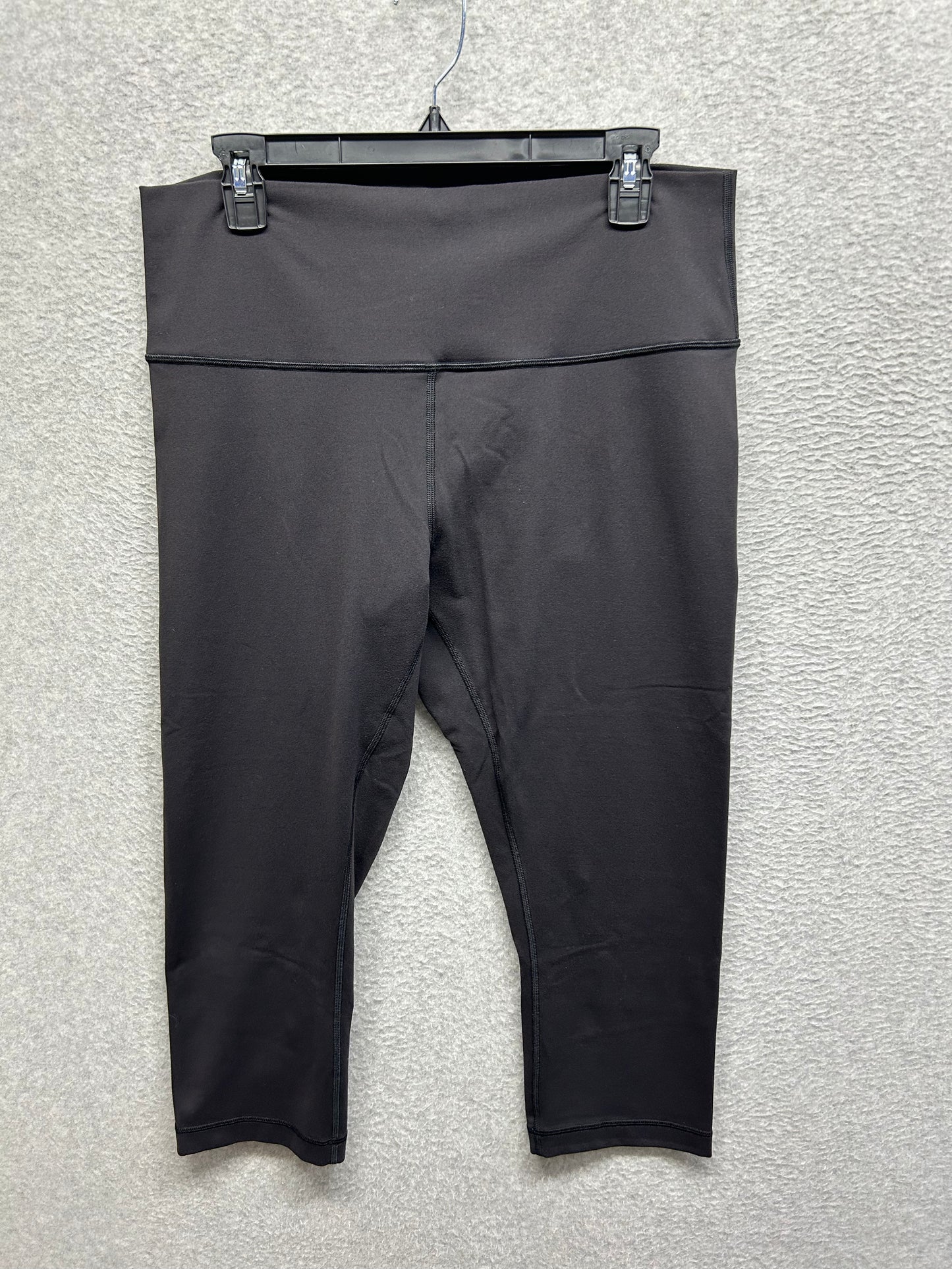 Lululemon Wunder Under Crop High-Rise Luon 21" Size 14 Black