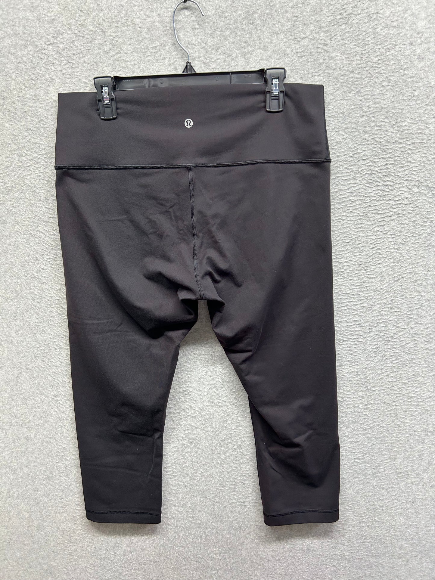 Lululemon Wunder Under Crop High-Rise Luon 21" Size 14 Black
