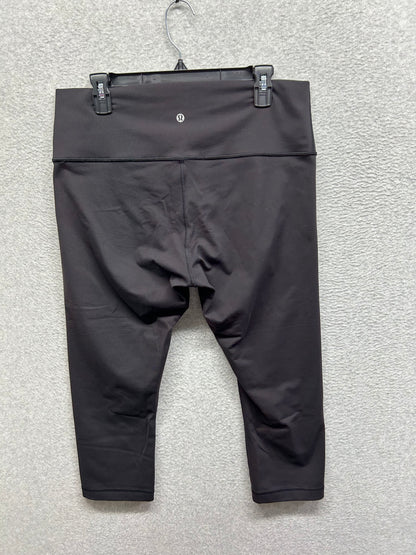 Lululemon Wunder Under Crop High-Rise Luon 21" Size 14 Black