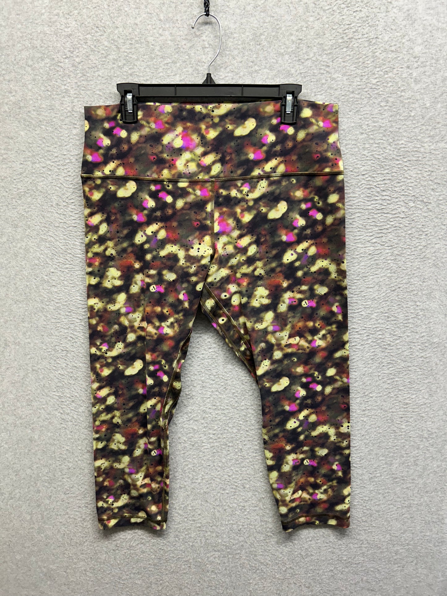 Lululemon Align High-Rise Crop 23" Size 16 Soft Focus Splatter Green Multi
