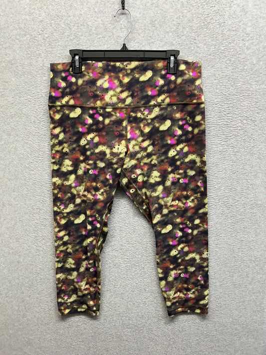 Lululemon Align High-Rise Crop 23" Size 16 Soft Focus Splatter Green Multi