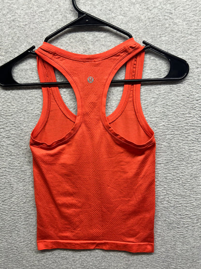 Lululemon Swiftly Tech Racerback Tank Top 2.0 Race Length Size 0 Solar Orange