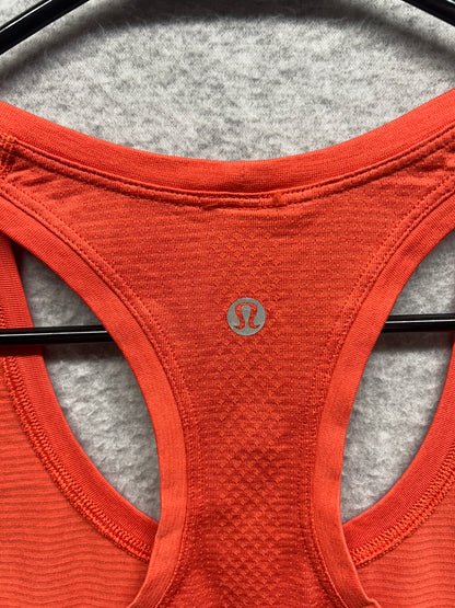 Lululemon Swiftly Tech Racerback Tank Top 2.0 Race Length Size 0 Solar Orange