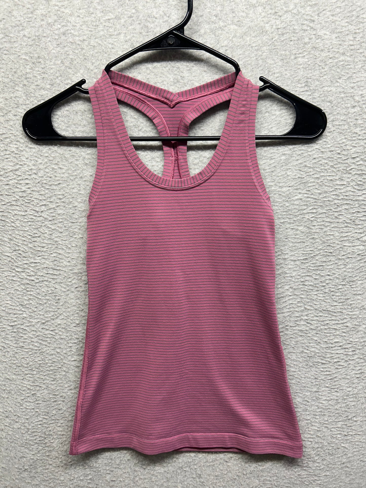 Lululemon Cool Racerback Hype Stripe Size 2 Moss Rose