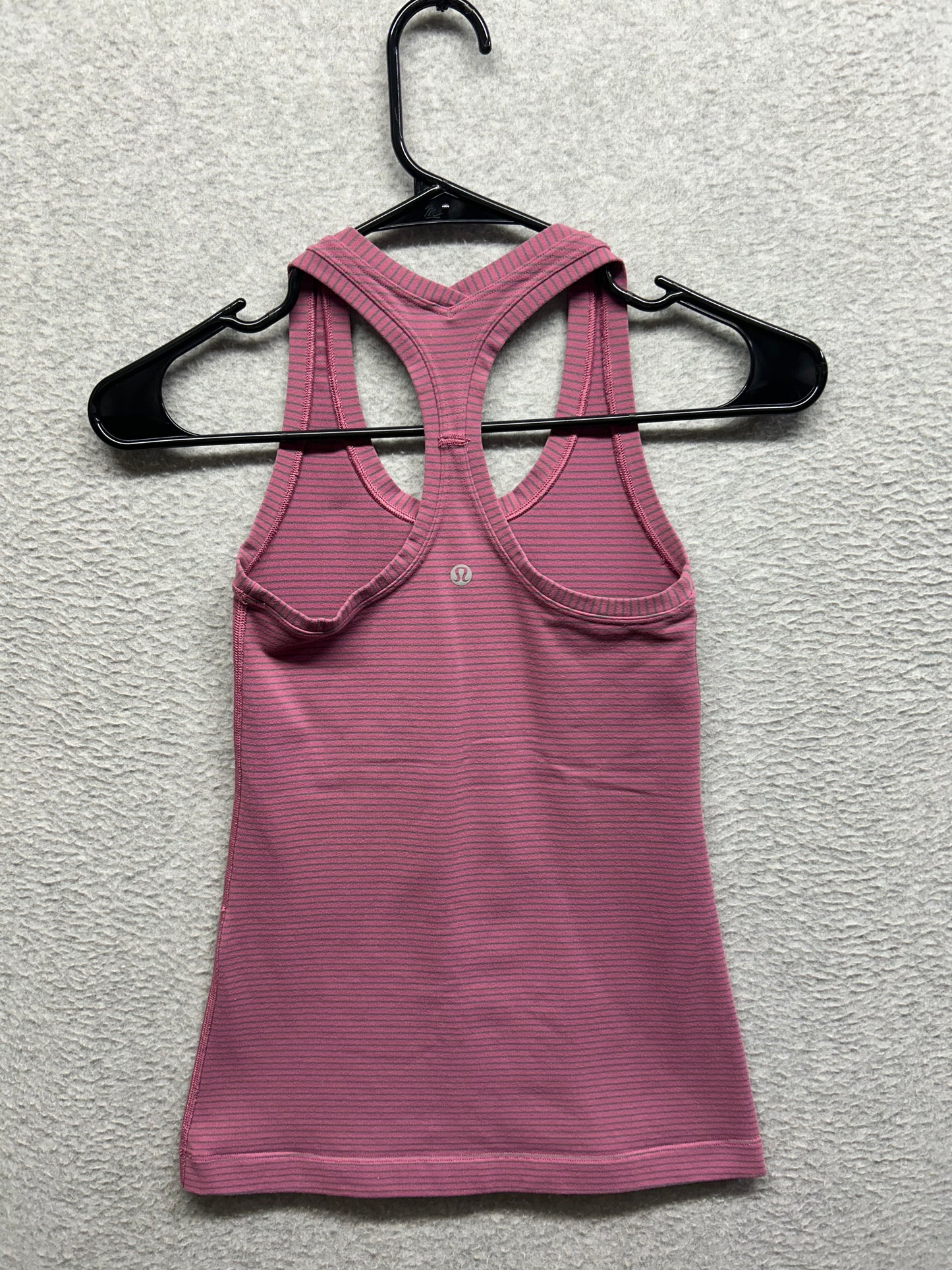 Lululemon Cool Racerback Hype Stripe Size 2 Moss Rose